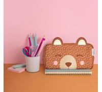Trousse Scolaire Enfant Funny Kids Ours - Rangement Fournitures, Stylo, Crayon - Fille et Garçon, Grand Compartiment - Trousse École, Voyage - Fermeture Éclair Facile, 20x13x8 - French Tendance