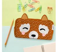 Trousse Scolaire Enfant Funny Kids Panda Roux - Rangement Fournitures, Stylo, Crayon - Fille et Garçon, Grand Compartiment - Trousse École, Voyage - Fermeture Éclair Facile, 20x13x8 - French Tendance