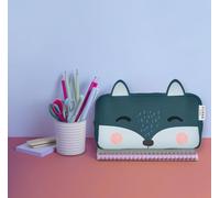 Trousse Scolaire Enfant Funny Kids Renard - Rangement Fournitures, Stylo, Crayon - Fille et Garçon, Grand Compartiment - Trousse École, Voyage - Fermeture Éclair Facile, 20x13x8 - French Tendance