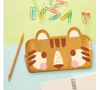 Trousse Scolaire Enfant Funny Kids Tigre - Rangement Fournitures, Stylo, Crayon - Fille et Garçon, Grand Compartiment - Trousse École, Voyage - Fermeture Éclair Facile, 20x13x8 - French Tendance