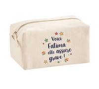 Trousse Scolaire Fatima Elle Assure Grave ! | Pochette Maquillage Make-up Trousse pour Fournitures Bureau Cadeau Fête des Mères Anniversaire Soeur Noël Tata Marraine