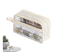 Trousse scolaire grande capacité, crème, Voir description, Voir description | Avec compartiments pour les étudiants, l'école, les adolescents, le collège