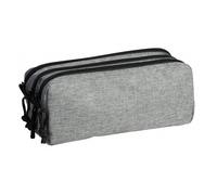 Trousse - Scolaire - Gris - Rectangulaire - 3 Compartiments - School