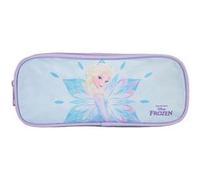 Bagtrotter - La Reine des Neiges - Frozen - Disney - Trousse Scolaire Rectangulaire - Turquoise - 2 Compartiments Zippés - 23x7x10cm - Matière Polyester - Accessoire et Papeterie Scolaire