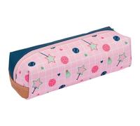 Trousse simple les fantaisies caroline vert et rose