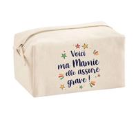 Trousse Scolaire Mamie Elle Assure Grave ! | Pochette Maquillage Make-up Trousse pour Fournitures Bureau Cadeau Fête des Mères Anniversaire Soeur Noël Tata Marraine
