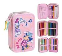 Trousse scolaire Minnie Mouse - CERDÁ LIFE'S LITTLE MOMENTS - Triple compartiment - 12.5x6.5x19.5 cm Or