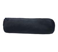 Trousse - Scolaire - Noir - Rond - Cuir nubuck - 21x6 cm - Oxford