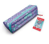 Maped - Trousse scolaire réversible personnalisable 22x6 cm ouverture XXL Pastel Papillon Paillette
