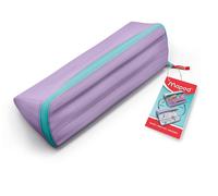 Trousse Scolaire - Maped - Réversible - 1 Côté A Colorier - Pastel violet Paillette - Zippée