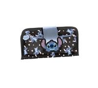 Trousse Scolaire Pliable Stitch Disney Noire Fleurie