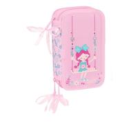 Trousse scolaire polyvalente - safta - 37 outils inclus - 12,5x5,5x19,5 cm - Polyester recyclé - Multicolore