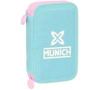 safta Munich Heaven - Trousse Scolaire pour Enfant, avec 28 Outils Inclus, idéale pour Les Enfants de 5 à 14 Ans, Confortable et Polyvalente, qualité et résistance, 12,5 x 4 x 19,5 cm, Couleur Bleu