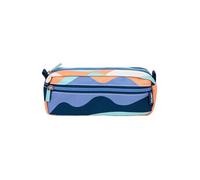 Trousse - Scolaire - Rectangulaire - 2 compartiments - 21x8,5x6,1 - Bleu, orange et vert