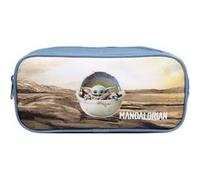 Trousse scolaire rectangulaire baby yoda star wars / the mandalorian bleu TU