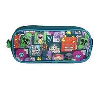 Trousse scolaire rectangulaire Minecraft Jeu Vidéo Verte Bagtrotter Vert G