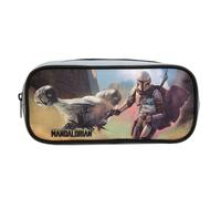 Trousse scolaire rectangulaire star wars / the mandalorian noir TU