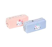 Trousse scolaire rectangulaire Viquel 2 compartiments Miaou Modèle aléatoire