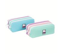 Trousse scolaire rectangulaire Viquel 3 compartiments Teknik Pastel Modèle aléatoire