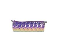 Trousse scolaire ronde 1 compartiment Holographique Violet