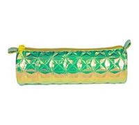 Clairefontaine 420026C - Grande Trousse Scolaire Ronde Holograhique 7x22 cm, Vert
