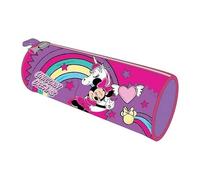 Trousse scolaire, ronde - Dimensions: 23 x 8 cm (Trousse Minnie licorne)