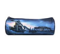Trousse scolaire ronde disney star wars / the mandalorian bleu TU