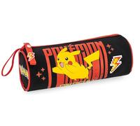 Trousse Scolaire Ronde Garçon pour Fan de Pokemon - Étui Fourre-Tout 21x8 cm à Fermeture Zippée - Range-Crayons pour École Primaire et Collège (6-12 Ans)