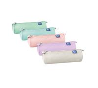Trousse scolaire ronde Oxford 1 compartiment Fancy Pastel Modèle aléatoire