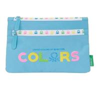 Trousse Scolaire Rose Safta - Grande Double Fermeture Éclair - Pour Enfant