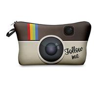 Trousse Scolaire Sac a Crayon Trousse de Toilette Trousse Plumier Organisateur Trousse a Maquillage pour Les Fans d'instagrama Follow Me[009]