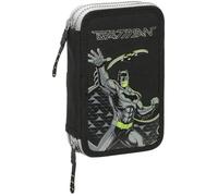 safta Batman Game Over - Trousse Scolaire pour Enfant, avec 29 Outils Inclus, Pratique et Polyvalente, qualité et résistance, 12,5 x 4 x 19,5 cm, Noir, M, Décontracté