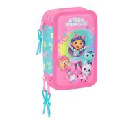 Trousse Scolaire - safta - GABBY'S Dollhouse Confetti - 37 Outils Inclus - Polyester Recyclé