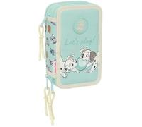 safta Cats & Dogs - Trousse Scolaire avec 37 Outils Inclus, Trousse pour Enfant, idéale pour Les Enfants de 5 à 14 Ans, Confortable et Polyvalente, qualité et résistance, 12,5 x 5,5 x 19,5 cm, Bleu