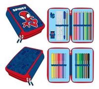 Trousse scolaire Spidey - CERDÁ LIFE'S LITTLE MOMENTS - 12.5x19.5x4.5 cm - Accessoires inclus - Design Marvel Or