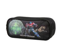 Trousse scolaire - Transformers - 2 compartiments - Noir - Polyester - Zippée