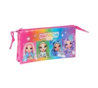 Safta Trousse triple Rainbow High Shine – pour enfant, multicolore, 22 x 3 x 12 cm, M