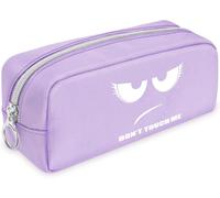 Trousse Scolaire, Trousse À Crayons, Sac À Crayons, École Single Trousse, Trousse À Maquillage Pour L'école Et Le Bureau (Lilas Don't Touch)[Z55]