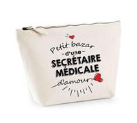 Trousse secrétaire médicale Bazar d'amour | Pochette Toilette Maquillage Idée Sac Cadeau