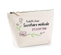 Trousse Secrétaire médicale d'exception | Idée Cadeau Collègue Travail Retraite Pochette Maquillage Toilette