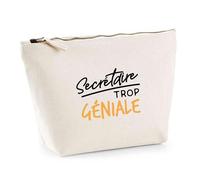 Trousse Secrétaire trop géniale | Pouch | Idée Pochette Toilette Maquillage Transport Cadeau Anniversaire Fête Original Famille Travail Départ Collègue Retraite