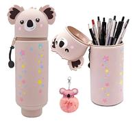 Trousse silicone rose Legami Kawaii Animaux, 19x6,6x6,5 cm, idéale pour ranger crayons et outils de maquillage à l'école ou à la mai