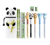 Trousse Silicone, Trousse Cute 2 en 1, Cartoon Stand Up réglable (Bambou2)