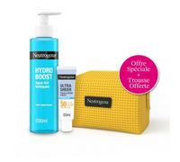 Trousse Soin - NEUTROGENA - Ultra Sheer SPF50 & Hydro Boost Gel - Fluide invisible 50 ml - Gel nettoyant 200 ml - Hydratant