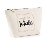 Trousse Solidarite Totale - Pouch Case - Idée Trousse Rangement Cadeau Anniversaire Fête Original Famille Travail Départ Collègue Retraite Noël. - Doré&Noir - 3