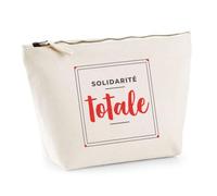 Trousse Solidarite Totale - Pouch Case - Idée Trousse Rangement Cadeau Anniversaire Fête Original Famille Travail Départ Collègue Retraite Noël. - Gris&Rouge - 3