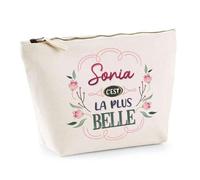 Trousse Sonia la Plus Belle | Pochette Maquillage Make-up Toilette Cadeau Fête des Mères Anniversaire Soeur Noël Tata Marraine