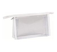 Clairefontaine 8488C - Trousse Scolaire Rectangulaire, Trousse de Maquillage 22x4x14 cm, Transparente à Paillettes