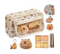 Trousse Stylo Capybara Grande Capacité-1, Multicolore,Standard, Grande Ouverture Papeterie Scolaire, Fourniture Scolaire Aucunely