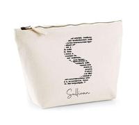 Trousse Sullivan Lettre Littérature | Pochette Toilette Maquillage | Idée Cadeau Prénom Livre Lecture Anniversaire Oncle Parrain Beau Papa Collègue Départ Retraite Noël